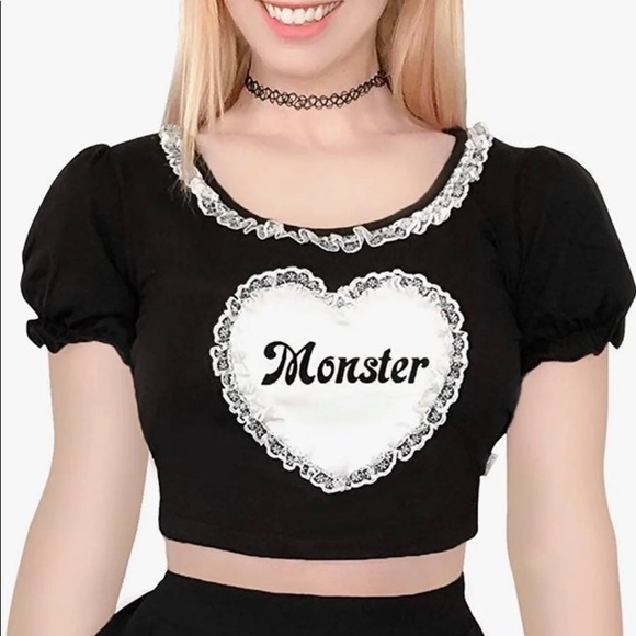 Little For Big “Monster” Crop Top - Picture 2 of 4